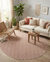 Urban Oasis Rugs Collection Area Rug -  Rooftop (Rust Red) Round Rust Red  lifestyle 56