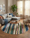 Urban Terrace Collection Area Rug -  Capri Round Multi  lifestyle 24