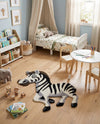 Whimsy Wonders Wool Collection Area Rug -  Marsh Rectangle White and Black  lifestyle 5