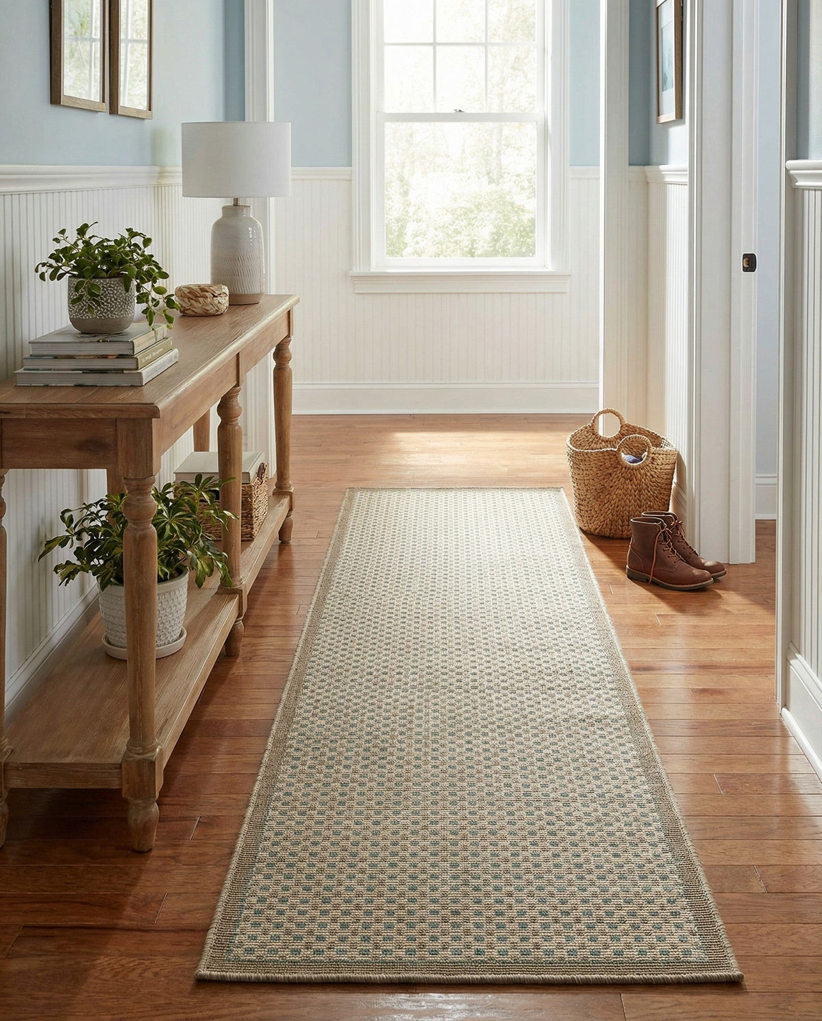 Terrace Fringe Collection Area Rug - Patio Runner Beige  lifestyle 92