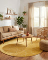 Trellis Mosaic Collection Area Rug - Arborville (Yellow) Oval Yellow  lifestyle 37