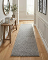 Solid Shag Seaside Collection Area Rug - Azure Cove (Gray) Runner Gray  lifestyle 77