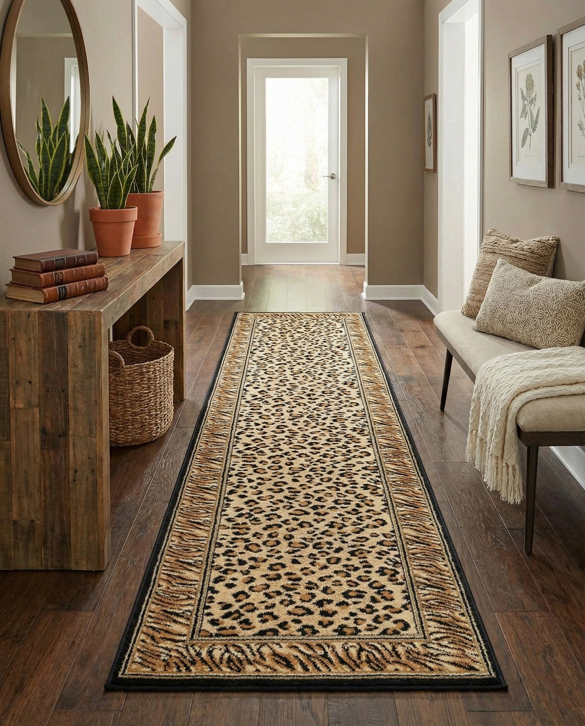 Savannah Sojourn Collection Area Rug -  Chobe Runner Light Brown  lifestyle 50