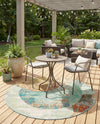 Urban Terrace Collection Area Rug -  Portico Round Multi  lifestyle 59