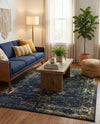Riviera Elegance Collection Area Rug - Antibes (Navy Blue) Rectangle Navy Blue  lifestyle 23