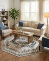 Cambridge Classics Collection Area Rug -  Pembroke (Cream) Octagon Cream  lifestyle 62