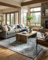 Cascade Range Collection Area Rug -  Shasta (Blue) Rectangle Blue  lifestyle 10