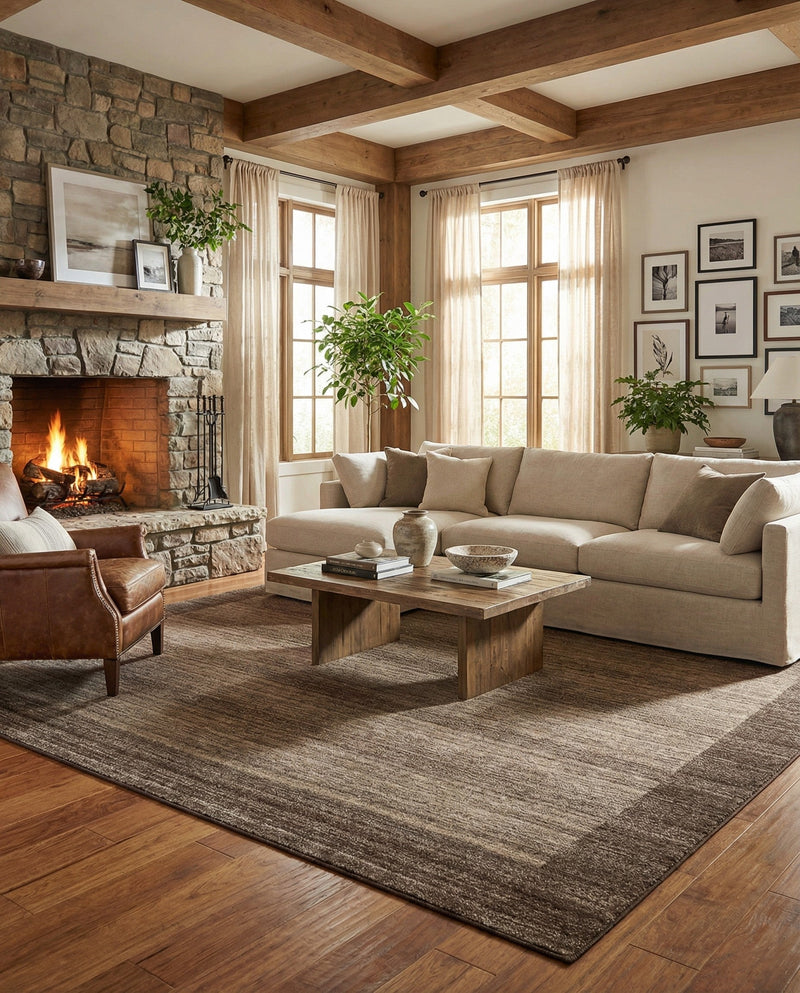Studio Haven Collection Area Rug -  Conservatory (Light Brown) Rectangle Light Brown  lifestyle 10