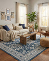 Tribal Terrace Treasures Collection Area Rug -  Incan Isle (Blue) Rectangle Blue  lifestyle 15