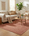Highland Woven Jute Collection Area Rug - Glenmore (Rust Red) Rectangle Rust Red  lifestyle 4