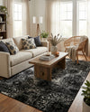 Riviera Elegance Collection Area Rug -  Monaco (Black) Rectangle Black  lifestyle 29