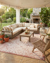 Tribal Terrace Treasures Collection Area Rug - Mayan Marina (Rust Red) Rectangle Rust Red  lifestyle 24
