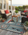 Seaside Haven Rugs Collection Area Rug -  Anchorage Rectangle Blue  lifestyle 13