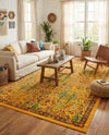 Caribbean Cove Collection Area Rug -  Tobago Rectangle Yellow  lifestyle 36