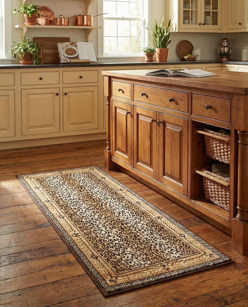 Savannah Sojourn Collection Area Rug -  Limpopo Runner Brown  lifestyle 64
