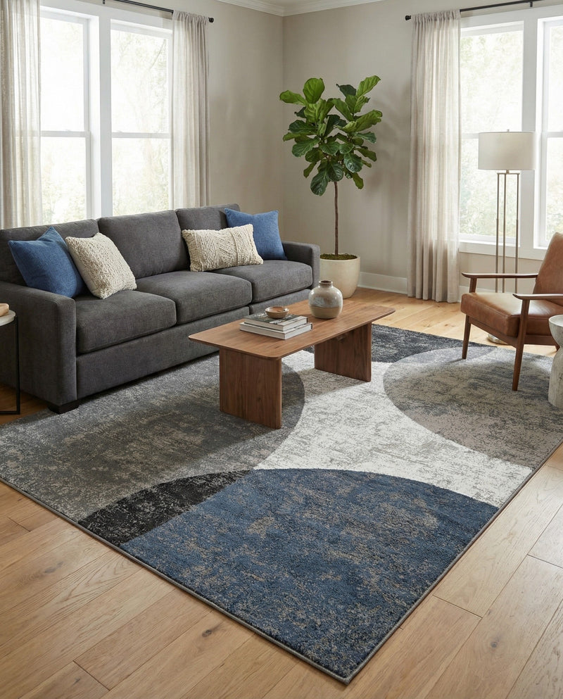 Copenhagen Edge Collection Area Rug -  Amager Rectangle Multi  lifestyle 9