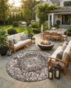 Urban Oasis Rugs Collection Area Rug -  Penthouse (Charcoal Gray) Round Charcoal Gray  lifestyle 26