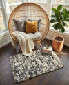 Wellington Luxe Shag Collection Area Rug - Kapiti Rectangle Salt and Pepper  lifestyle 10