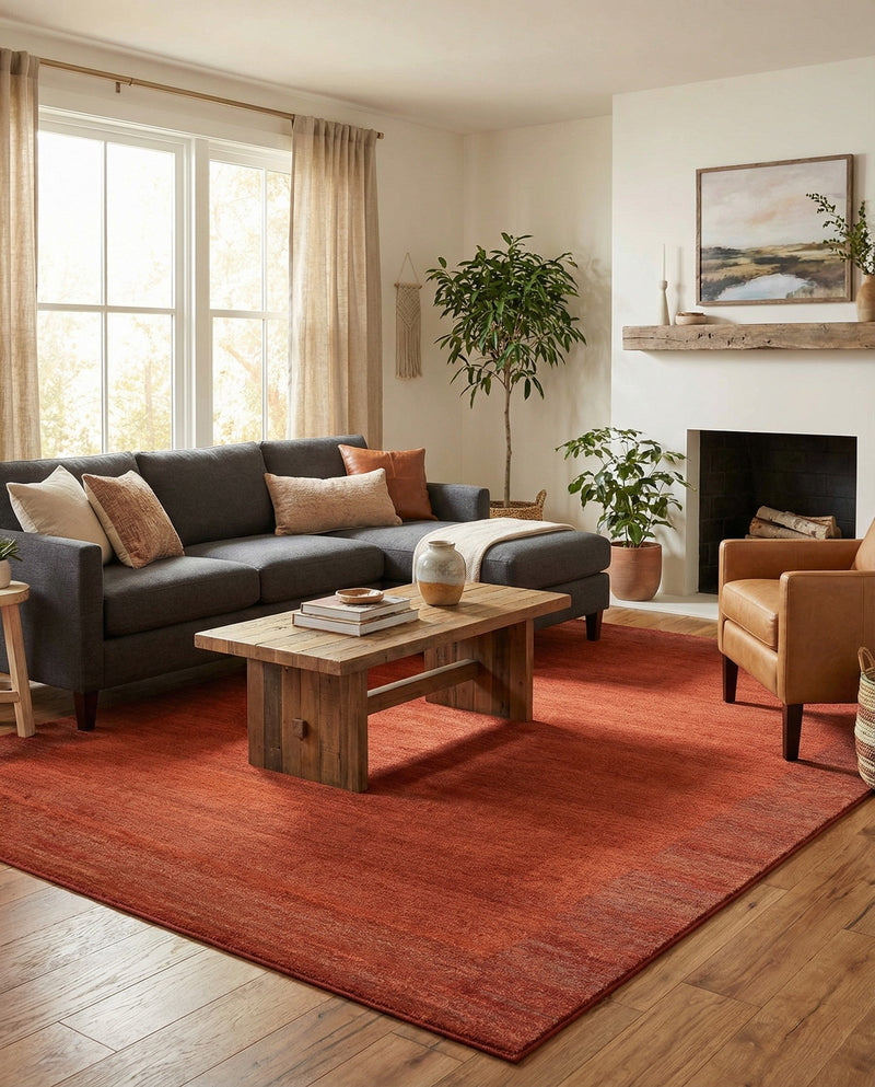 Studio Haven Collection Area Rug -  Conservatory (Terracotta) Rectangle Terracotta  lifestyle 7