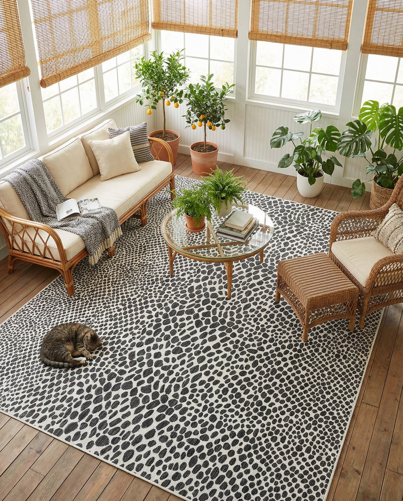 Urban Oasis Rugs Collection Area Rug -  Terrace (Black) Rectangle Black  lifestyle 3