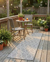 Savannah Pergola Collection Area Rug -  Pavilion (Light Gray) Runner Light Gray  lifestyle 43
