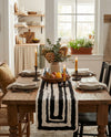 Woven Udaipur Collection Area Rug - Jaipur Table Runner Black and White  lifestyle 29