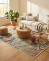 Coastal Terrace Collection Area Rug -  Wavecrest Rectangle Multi  lifestyle 25