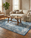Patio Heritage Collection Area Rug -  Augusta (Blue) Rectangle Blue  lifestyle 22