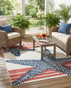 Caribbean Terrace Collection Area Rug -  Curacao Rectangle Ivory  lifestyle 3