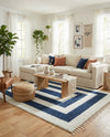 Sahara Chic Collection Area Rug -  Casablanca Rectangle Blue  lifestyle 66