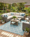 Savannah Pergola Collection Area Rug - Arbor (Aquamarine) Rectangle Aquamarine  lifestyle 5