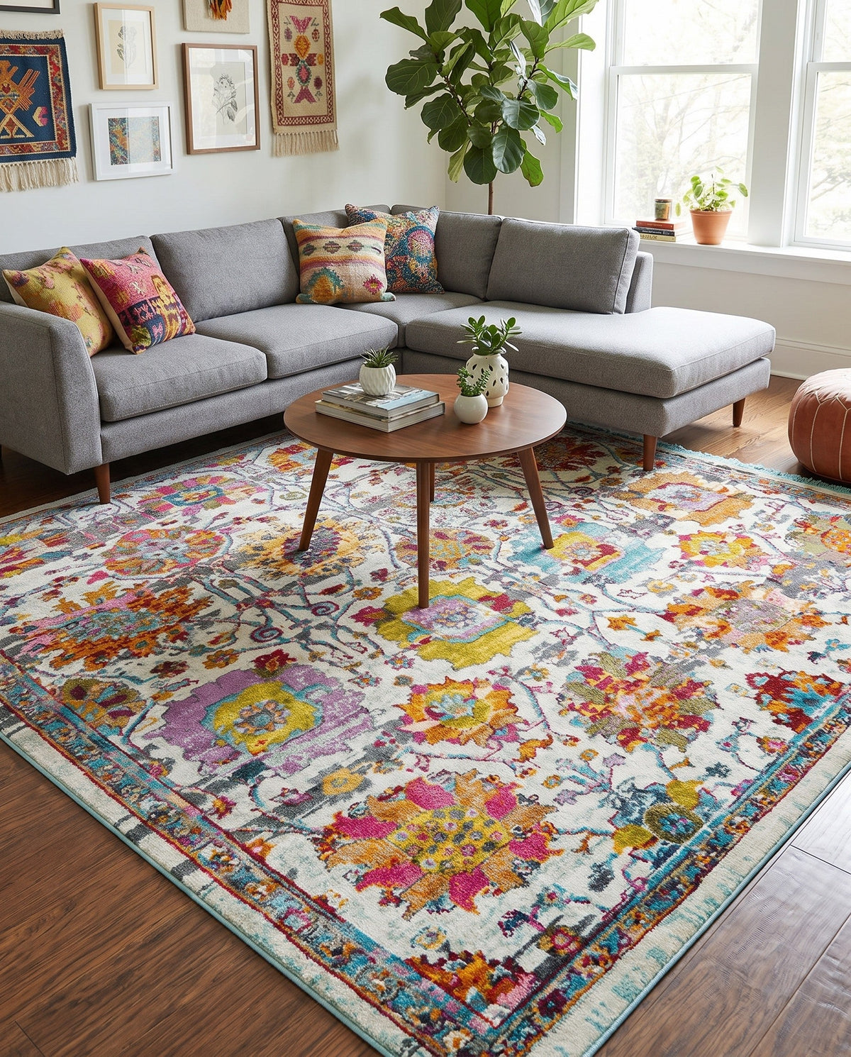 Arcadia Rugs Collection Area Rug -  Elysium Square Multi  lifestyle 89