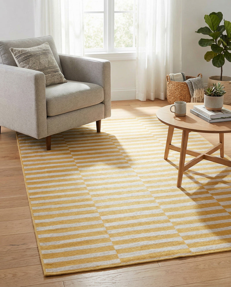 Soho Elegance Collection Area Rug -  Hudson (Yellow) Rectangle Yellow  lifestyle 17