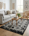 Cascade Range Collection Area Rug -  Shasta (Black and White) Rectangle Black and White  lifestyle 25