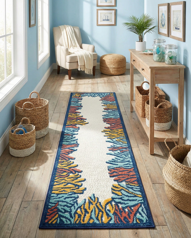 Caribbean Terrace Collection Area Rug -  Tortola Runner Multi  lifestyle 22
