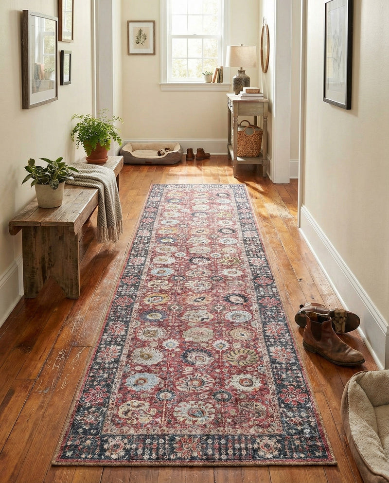 Heritage Elegance Collection Area Rug -  Gatchina Runner Vintage Red  lifestyle 29