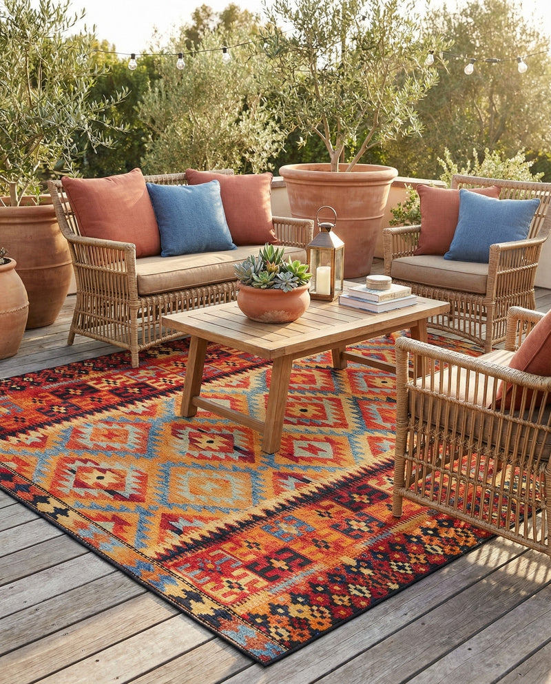 Safari Escape Rugs Collection Area Rug -  Kalahari Rectangle Multi  lifestyle 28