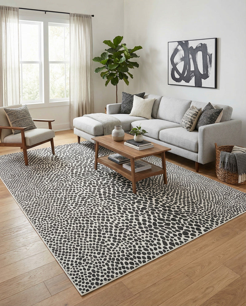 Urban Oasis Rugs Collection Area Rug -  Terrace (Black) Rectangle Black  lifestyle 11