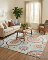 Seaside Blooms Collection Area Rug -  Eden Rectangle Gray  lifestyle 66
