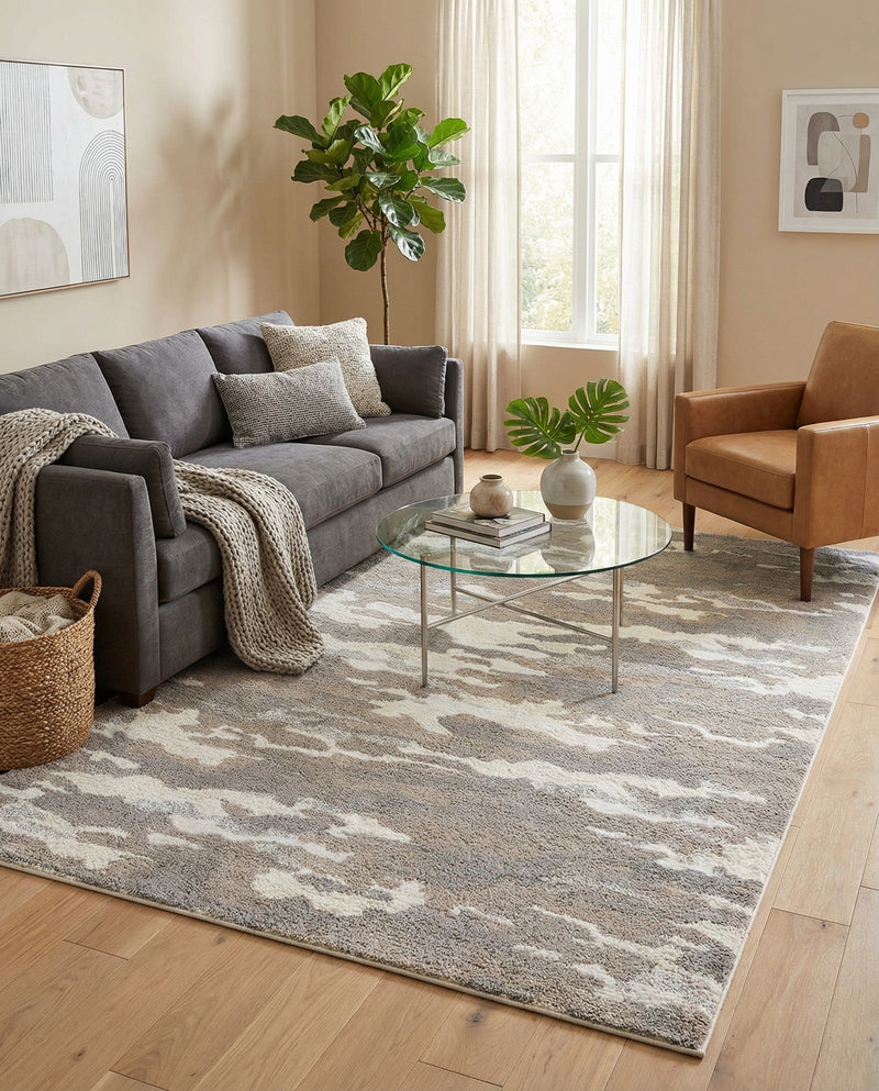 Sienna Collection Area Rug -  Veneto Rectangle Cloud Gray  lifestyle 25