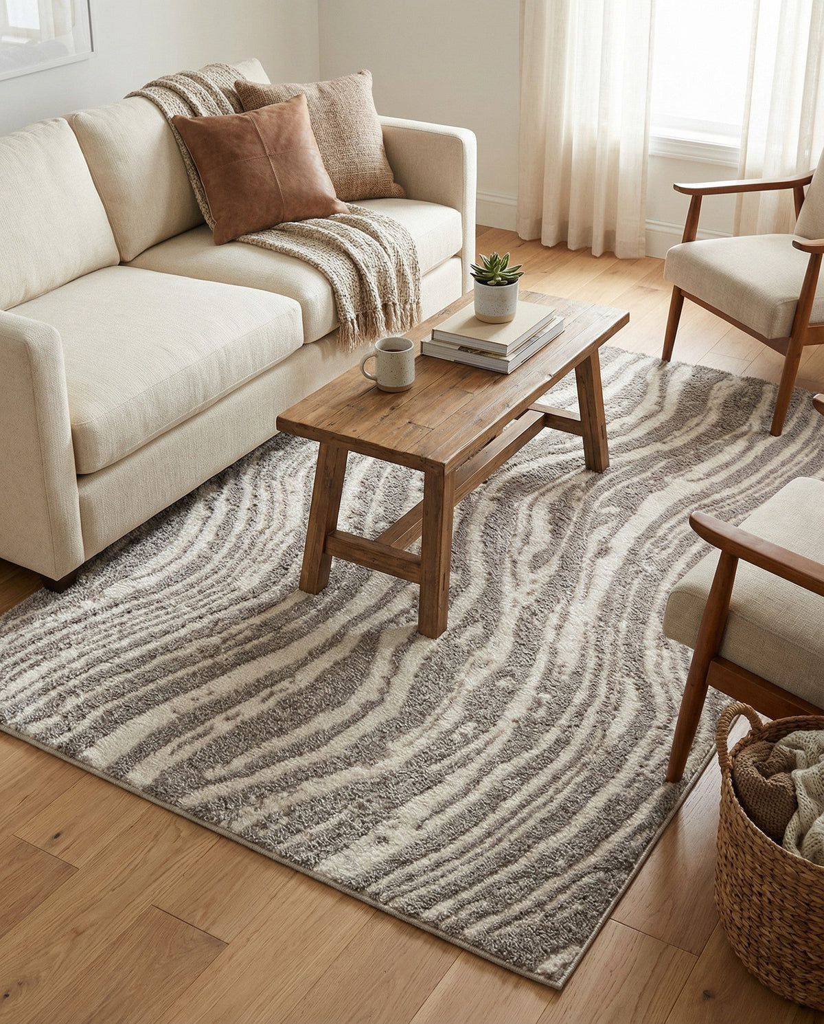 Sienna Collection Area Rug -  Garda Rectangle Cloud Gray  lifestyle 38