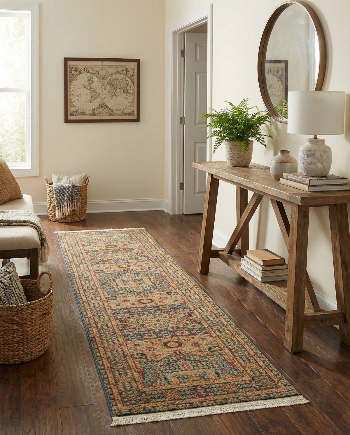 Ottoman Elegance Collection Area Rug - Sultan Runner Blue  lifestyle 155