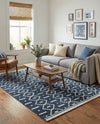 Copenhagen Edge Collection Area Rug -  Tivoli Rectangle Blue  lifestyle 9