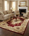 Versailles Elegance Collection Area Rug -  Vincennes Rectangle Red  lifestyle 18