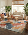 Seaside Blooms Collection Area Rug -  Tranquil Rectangle Multi  lifestyle 43