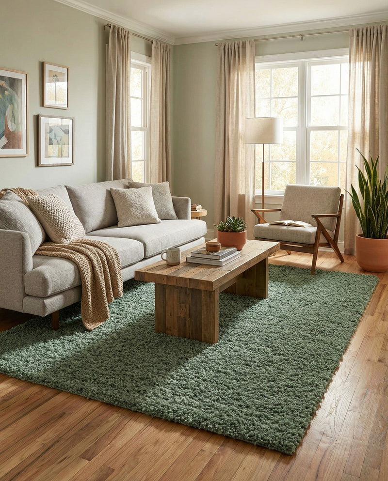 Alpine Plush Collection Area Rug -  Cortina (Sage) Rectangle Sage  lifestyle 9