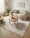 Savannah Elegance Collection Area Rug - Augusta (Light Gray) Rectangle Light Gray  lifestyle 13