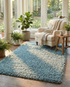 Eternal Plush Oasis Collection Area Rug -  Tranquility (Slate Blue) Rectangle Slate Blue  lifestyle 29