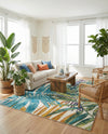 Seaside Blooms Collection Area Rug -  Arcadia Rectangle Multi  lifestyle 20