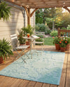 Bahama Breeze Outdoor Collection Area Rug -  Eleuthera Rectangle Navy Blue  lifestyle 42